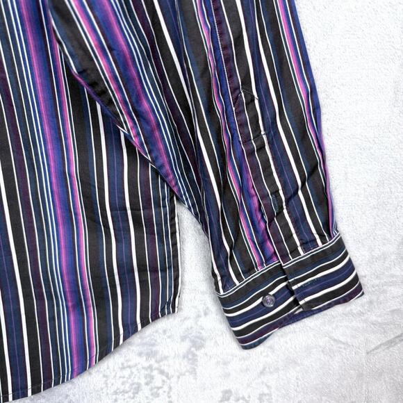 Tommy Bahama Striped 100% Cotton Shirt Men Size LT Colorful Button Up Causal - Picture 5 of 10